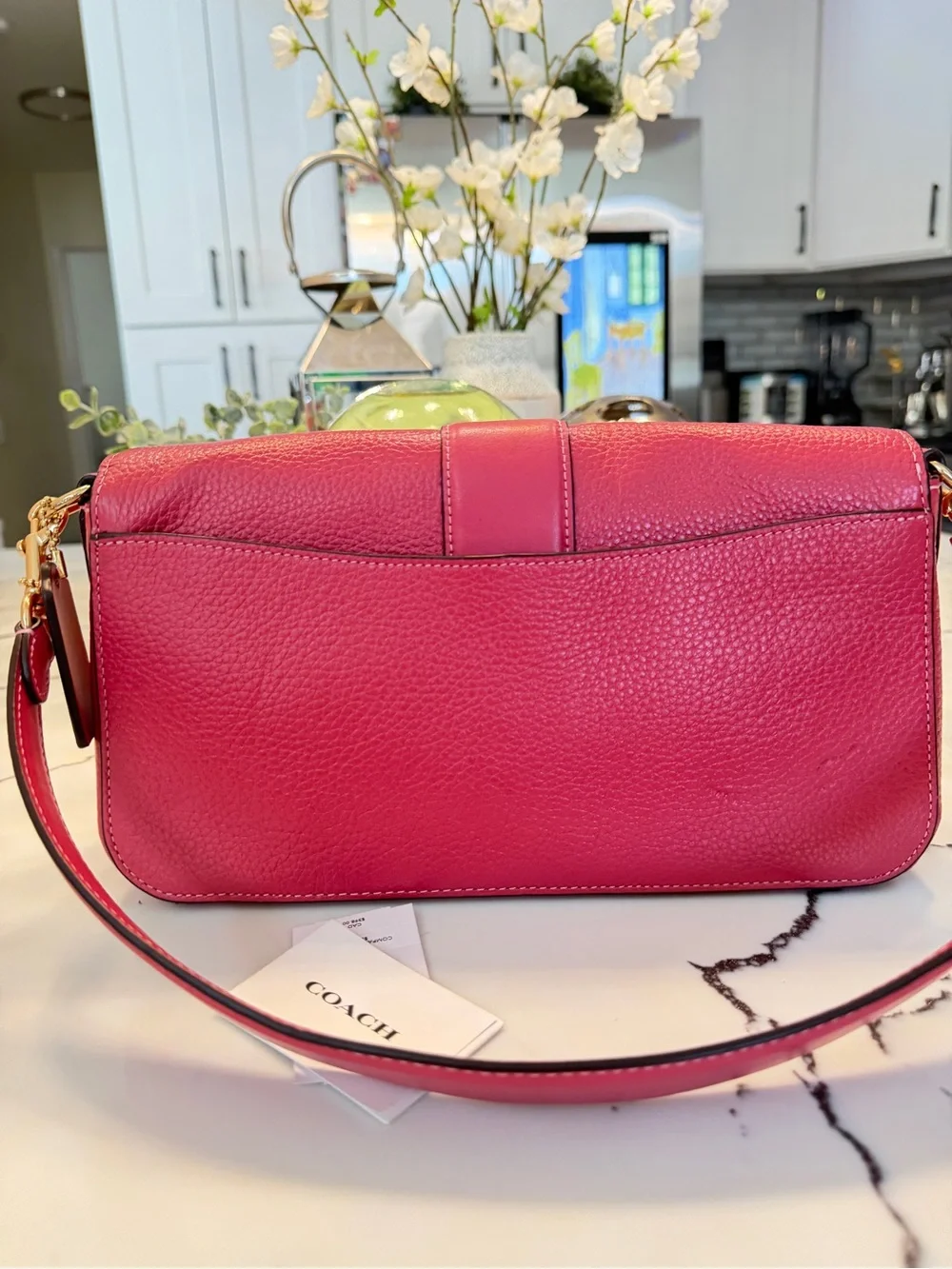 ❤️ Beautiful Red Coach Leather Bag ❤️